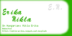 erika mikla business card